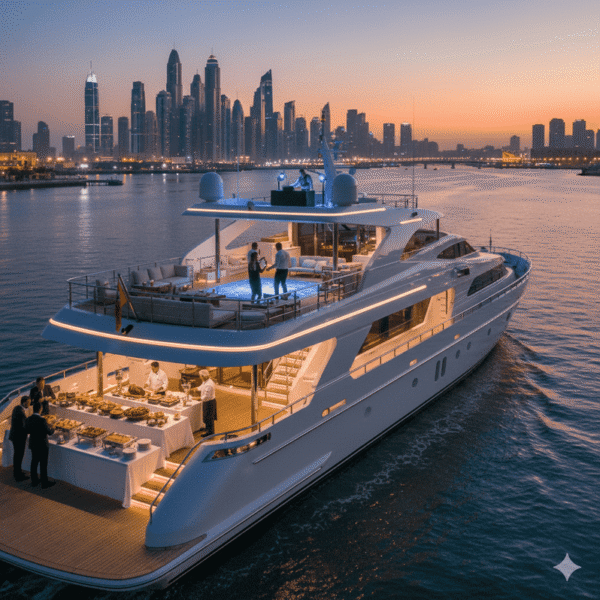 Luxury Brunch & Nightfall Superyacht Experience
