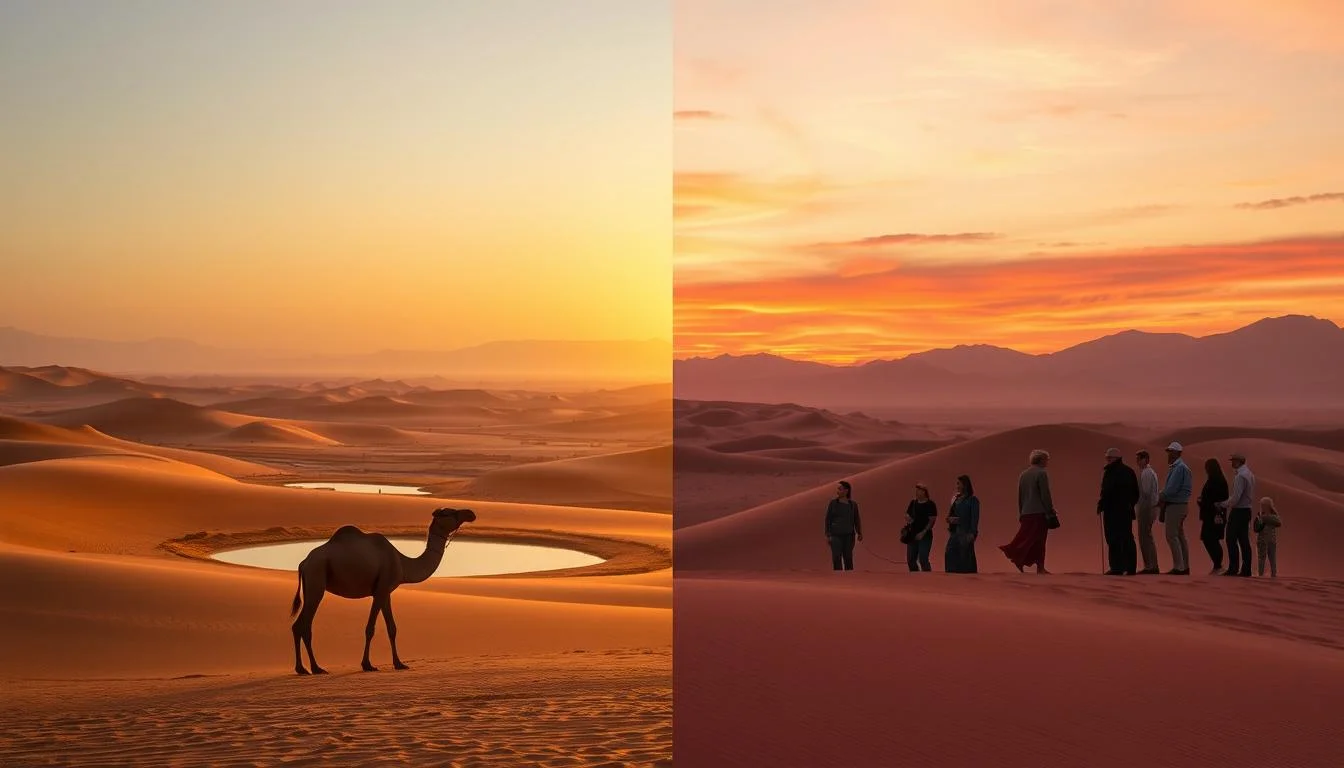 Evening desert safari vs morning desert safari